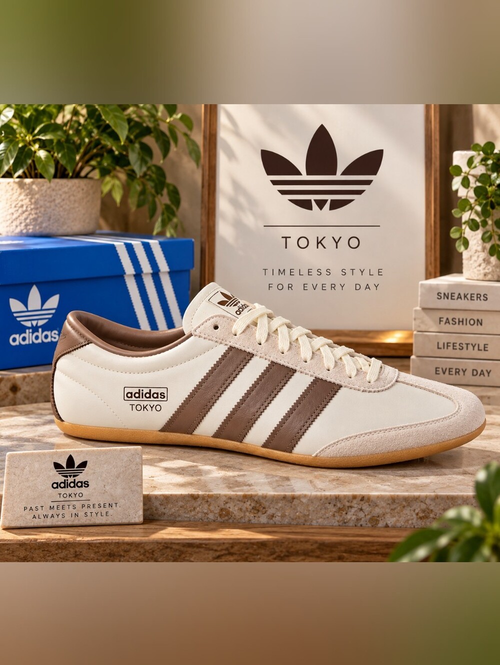 Adidas Originals Tokyo W Women’s Sneakers – Off White / Earth Strata – Size 9.5